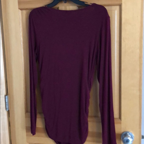CAbi long sleeve side-ruched top. Medium. - Picture 2 of 5